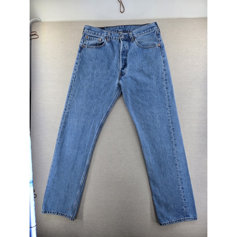 VTG 90s Levis 501 Jeans Mens 33x32 Fits 31.5x31" Made In USA Medium Stonewash